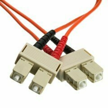 SWE-TECH 3C SC/UPC OM1 Duplex 2.0mm Fiber Optic Ptch Cord, OFNR, 62.5/125, Orange, Beige Connector, 5 meter16.5 ft FWTSCSC-11105